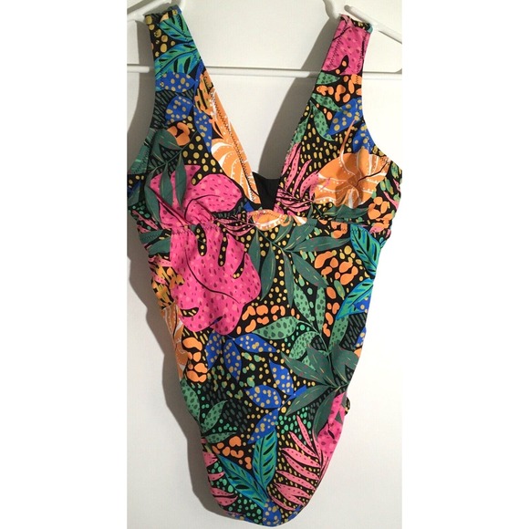 Tribal Sport Women's Size XS Multi-Color Reversible Tankini Swimsuit Bathing Top - Picture 2 of 5